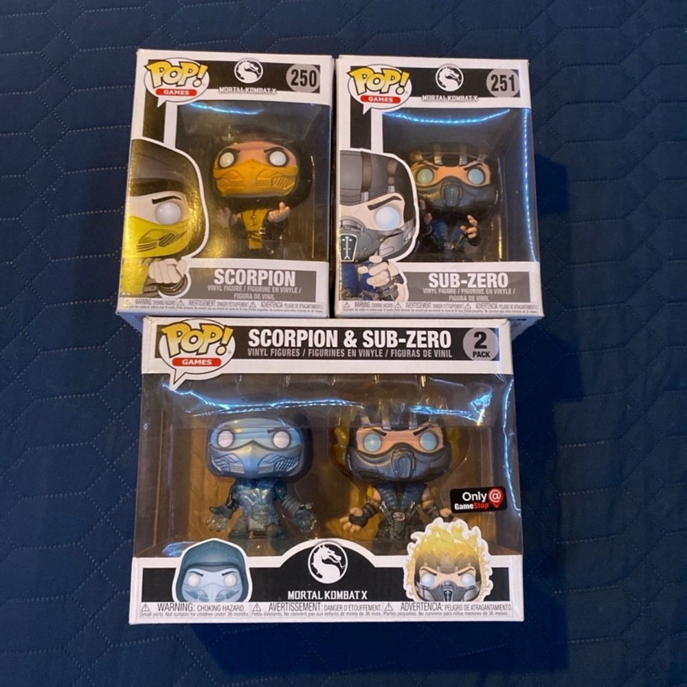 Mkx Subzero and Scorpion Funko Pop Bundle